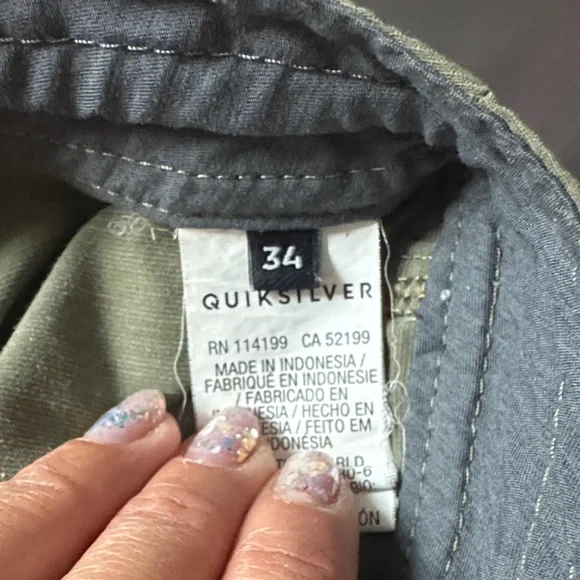 Quiksilver Olive and Navy Board Shorts - Picture 3 of 7